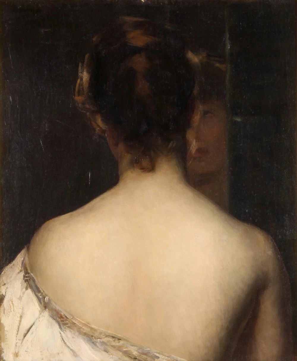 Donna vista da dietro